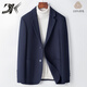 DK Brand Herren-Kleidung 100% reine Wollanzugjacke für Herren doppelseitig Tweed Coat Kurzer Herbst- und Winterstil lässig und vielseitig Mida Green M.