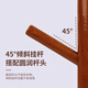Jiuqiangu Bedroom Floor-standing Clothes Rack Coat Rack Home Bag Rack Hook Clothes Rack Triangular Walnut Pine