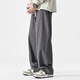 FOG SKY casual pants men spring and summer loose comfortable pendant casual versatile trousers multi-color simple straight work pants men 718-K628 black 3XL (recommended 175-190Jin [Jin equals 0.5 kg])