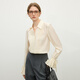 Фанат Silan en nanfa Qianjin French Design Rush Women's Women's 2025 Spring Clothing Корейский стиль розовый V-образный рубашка 11150 небо синий s