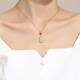 Gunai S925 Silver Hetian Jade Necklace for Women 2025 New Light Luxury Niche Pendant Birthday Gift for Women Heart-friendly High-end S925 Silver Hetian Jade Necklace