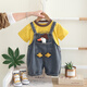 G.DUCKKIDS little yellow duck children's clothing boys summer suit 2025 new children's clothes one-year-old baby short-sleeved overalls two pieces red thin 90 sizes 1~2 years old [80-90cm]
