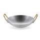 FANCYCHIC304 extra thick stainless steel pot commercial small hot pot seafood griddle commercial hotel bar tripod pot thickened thickened Korean stainless steel gold ear 24cm