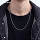 Miss JuJu pt950 platinum necklace for men and women, platinum necklace, clavicle chain, Chopard chain, thick style, thick sweater chain neck ornament, weight 17.2-17.4g, length 55cm, thickness 2.2mmM buckle