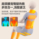 AUX (AUX) fully automatic kneading massage cushion full-body lying mattress cushion massager chair multifunctional cervical massager shoulder neck waist back legs birthday gift for women and men Chinese Valentine's Day gift for Zunyao brown leather gift box [96 head massage + electric waist support + 4-fold massage for legs and feet]