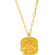 
Zhou Sai Fu's flashing sugar cube 5G craft gold necklace brushed pendant birthday gift price A0613172 about 4.12g