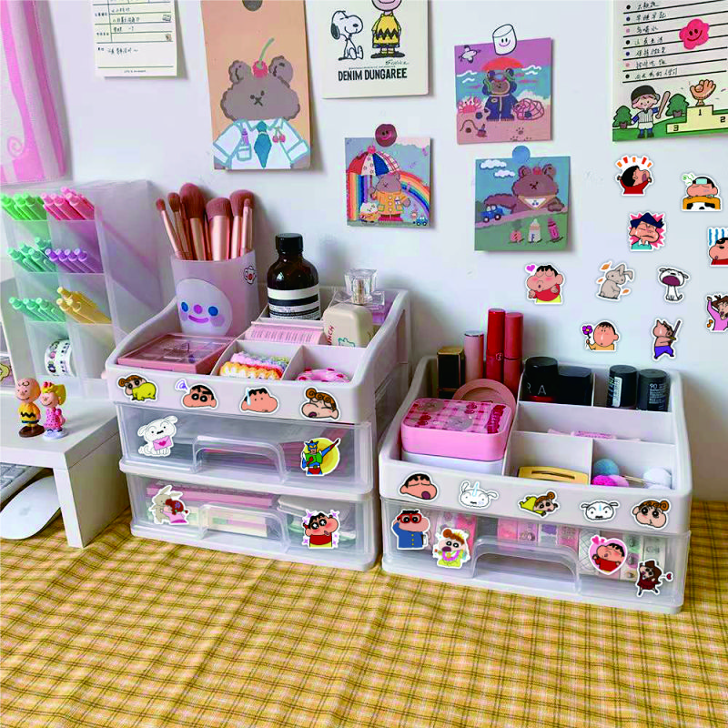 Cute crayon Xiaoxin waterproof stickers computer mobile phone tablet water cup decoration small pattern mobile phone case computer decoration stickers flower pot refrigerator glass cup stickers random 10 pictures

