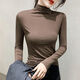 Spring new modal half turtleneck bottoming shirt for women in autumn and winter, versatile slim solid color inner long-sleeved T-shirt top D56-black 3XL recommended 145-160