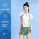 Huili swimsuit women's 2025 new conservative slightly fat girl belly-covering swimming pool special split large size swimsuit 14082H green [swimming cap two-piece set] 2XL [suggested 115-125Jin [Jin equals 0.5 kg]]