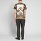OFF WHITE men and women universal cotton camouflage splicing printed short-sleeved T-shirt OMAA056 F18185042 9901 Camouflage green S