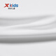 XTEP (XTEP) children's clothing for boys and girls solid color round neck reflective strip short-sleeved sweater pearl white 160
