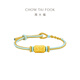 Chow Tai Fook Oración Tambor de oración llena de cuentas de transporte de oro dorado con cuerdas para niñas Regalo de cumpleaños EOR1369
