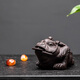 Fat Donglai's same tea pet purple sand ink art three-legged golden toad ornaments can support Kung Fu tea set accessories tea play table decoration three-legged purple sand golden toad