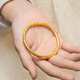 New product counter, same style gold-colored bracelet, ancient method, inherited plain ring, solid curly grass pattern bracelet, new Chinese style for mom, solid curly grass pattern bracelet
