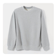 Qijian Couple Solid Color Loose Casual Cotton Brushed Round Neck Pullover Long Sleeve Sweatshirt Dark Rock Gray XL