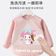 GOOFLORON Children's Clothing Baby Diet Bib Long Sleeve Waterproof and Anti-Dirty TPU Free Wash Baby Bun Apron Back Dressing [Newly Upgraded TPU] Long Sleeve Little Painter Dark Blue 90 Size [Suggested 0-2 years old] Clothing length 39cm