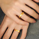 Kuang Yi Shuibei gold safe and sound ring 999 pure gold covered with silver ancient method ring ring for men and women couples safe and sound ring 1 gram of gold thickened version No. 24