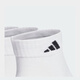 SOCKS ADIDAS SPORTS SOCKS Men y mujeres Calcetines Bádminton Sweat-Absorbent White 40/41/42 JC9269