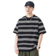 Kurentou High-End T-Shirt Herren kurzärmelig 2025 Sommer Neues runder Hals gestreift
