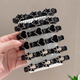 Senqi Lazy Doppelschichtbongs geflochtenes Haarclip 2025 Neues Stil gebrochener Haare Stirn-Clip-Rand-Haarkarte für Frauen C3Y801 Populäres Haarclip 3-teiliger Set