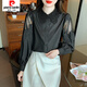 
Piercadian embroidered cotton shirt for women 2025 autumn new fashion embroidered white shirt loose versatile long-sleeved top CY9227 White L [Suggested 111-120Jin [Jin equals 0.5 kg]]