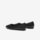 
Bata light mouth single shoes women's 2025 spring sheepskin ballet single shoes 25123AQ5 black 38