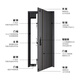 Fuderson Class A Security Door-Eingangstür Neues Eintür-Sicherheitstor der Muttertür + Anti-Plitten versteckte Scharnier + partielle Aluminiumfolie Füllung + Smart Door einzeln