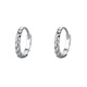 Guanpuge Fat Donglai same style pt950 platinum earrings for women PT950 fashion twist platinum earrings plain hoop earrings niche design platinum small twist earrings