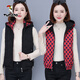 Woodpecker reversible women's down cotton vest 2024 new vest outer wear middle-aged and small autumn and winter vest for women pickle yellow XL recommended weight 115-130Jin Jin equals 0.5 kg