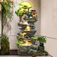 MPPMCK Großer Bodenstockgier fließender Wasserbrunnen Wohnzimmer Büro Büro Feng Shui Wheal Wealth Dekoration Bergkreislauf-Waterscape Ornament 9902s klein 70 cm