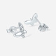 Saturday Fortune (ZLF) pt950 platinum earrings for women, versatile flower butterfly earrings for girlfriend, one pair - 2.2g