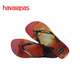 havaianas Hype III beach men's flip flops summer seaside outdoor casual slippers can be worn outside 6196-Black/Peach 43-44 Brazilian code