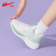 Huili Frauenschuhe und Turnschuhe für Frauen 2025 Sommer neu atmungsaktive lässige Nettoschuhe für Frauen weiches alleiniges Licht und vielseitig schockabsorbierende Laufschuhe weiß und grün [Dämpfend weicher Elastizität, leicht und atmungsaktiv] 38