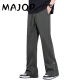 Pantalones casuales estadounidenses de MAJQP para pantalones de cremallera de microflar de primavera y otoño de los hombres pantalones de pierna recta para hombres del ejército de los hombres Pantalones deportivos verdes de 9859 metros grises 3xl alrededor de 150-170Jin [Jin equivale a 0.5 kg] se pueden usar