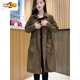 Chujing Casual Temperament Mid-Length Windbreaker Women's 2025 New Korean Style Loose Fashionable Western Style Versatile Thin Jacket + Black + New Spring and Autumn Windbreaker M Recommended Weight 95-120 Jin Jin is equal to 0.5 kg