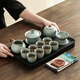 Made in Tokyo, complete tea set, Kung Fu tea set with tea tray, teapot, tea cup, Tianqing Ru Kiln Xi Shi teapot, 16 pieces
