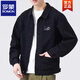 Romonjacke Herren Frühling und Herbst 2025 Neues Hemd Revers Herbst Herren Work Jacke Frühherbst-Jacke Top K12806 Black suggeriert 90-120jin [Jin Equals Equals] M.