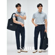 
SANHEER [Estoric Gentleman] 120S long velvet cotton breathable hole-pulling process Summer lapel short-sleeved T-shirt DAT983 Sunny Blue L /50