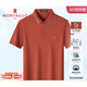 Mengtejiao [Mulberry Seide/Atmungsaktiv und cool] Mengtejiao Sommerpolo-Hemd Herren-Kurzärmel-Revers Mercerated Cotton T-Shirt J 11 Navy 12111 M 48