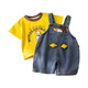 G.DUCKKIDS little yellow duck children's clothing boys summer suit 2025 new children's clothes one-year-old baby short-sleeved overalls two pieces red thin 90 sizes 1~2 years old [80-90cm]