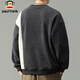 Paul Frank sweatshirt men's corduroy jacket men's spring and autumn loose casual tops men's gray blue XL
