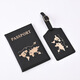 Ke Liang Huizi's luggage tag passport clip checked suitcase information list Passport clip luggage tag gray 2-piece set