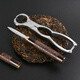 Fat Donglai's same tea cake pry, tea pliers, stainless steel tea needle, tea knife, Pu'er tea knife, hand-made tea cake opening scissors, tea set of two, tea pliers + Damascus wood tea knife