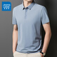 King of King of Trueves endorses summer thin ice silk short-sleeved men's large-size loose POLO shirt cool breathable quick-drying top BYBL-12357 black L