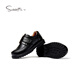 Snuffy boys' leather shoes spring new style children's style soft sole performance black leather shoes college black 27 recommended foot length 16.3cm