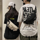 GPHF Japanese breast bag men's small bag Japanese versatile casual trendy brand crossbody bag waterproof shoulder bag student sports waist bag trendy black 689