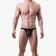 Men's underwear sexy mesh thong belt cross-breathable hollow U convex free hollow t pants male classmate 0 black average size height 165-195cm/weight 55-95kg