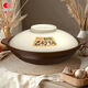 Kangshu explosion-proof and dry-burning casserole, dry-burning pot, high-temperature resistant gas stove, special large-diameter shallow pot, porcelain pot, beige lid, dry-burning resistant, double-effect anti-cracking 1 11980ml