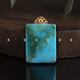 Weici original high-end design simple 18K gold turquoise pendant with certificate gift box diversity 18K gold turquoise pendant