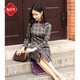 E.Beauty Jinghe 2025 Autumn New Arrival Knitted Printed Small Fragrance Style Cheongsam Retro Republic of China Women Grape Purple M One Size